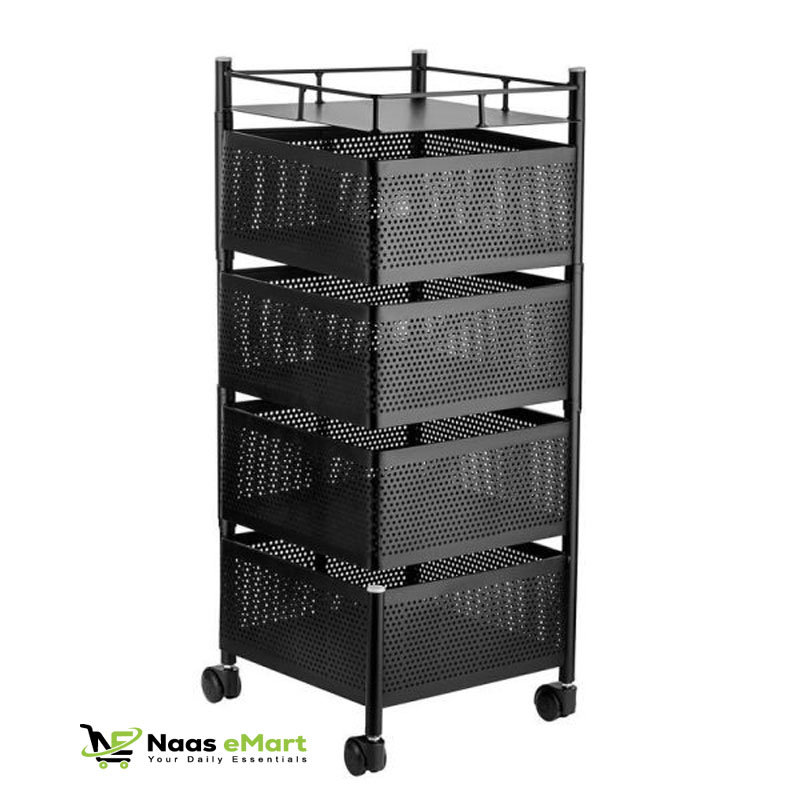 4 Layer Square Shape Kitchen Rack