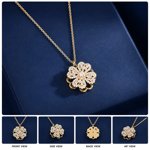 FLOWER PENDENT LOCKET