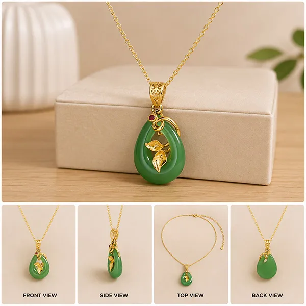 ROUND GREEN WHITE LOCKET
