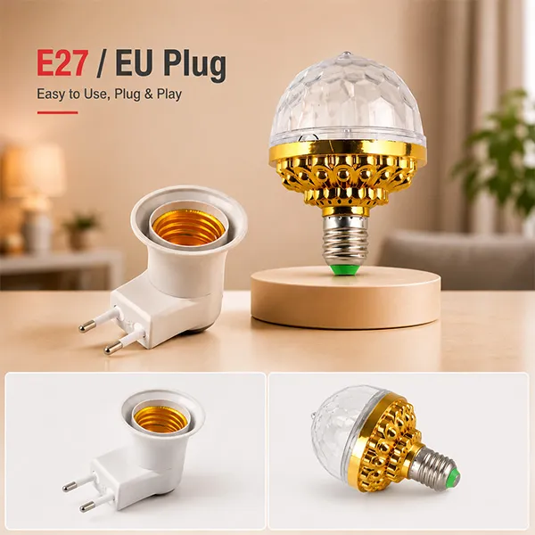 6 Color – 360° Party DJ Lights Colorful Bulb (with Holder)