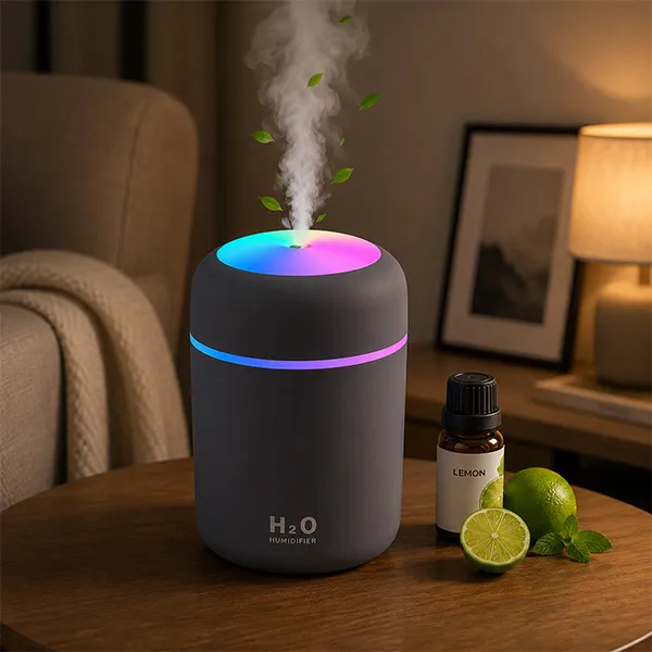 USB Humidifier with LED RGB Light + Flavour