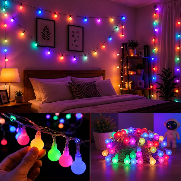 Snow Ball String Fairy Lights – Multi Color