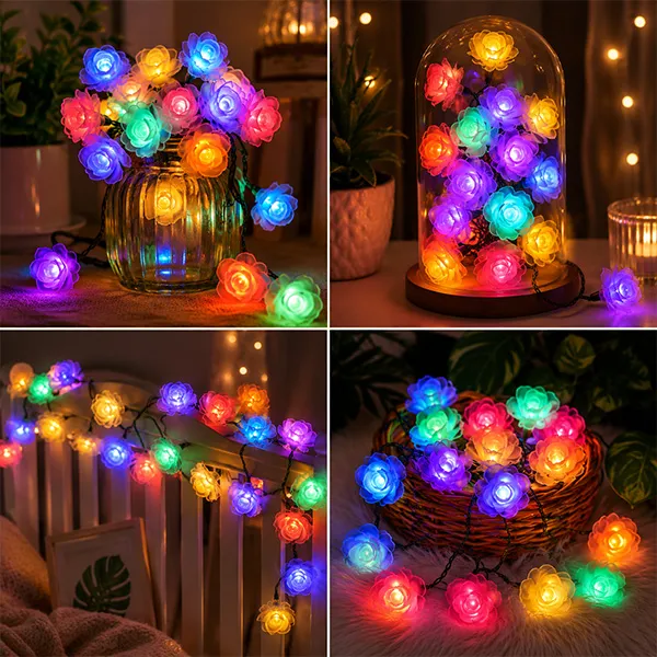 Rose Flower Fairy Lights – Multi color
