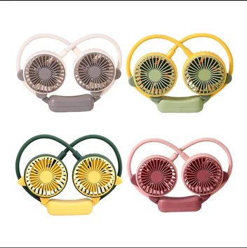 DianDi Neckband USB Fan – Dual Head Portable Cooling Fan DD5583