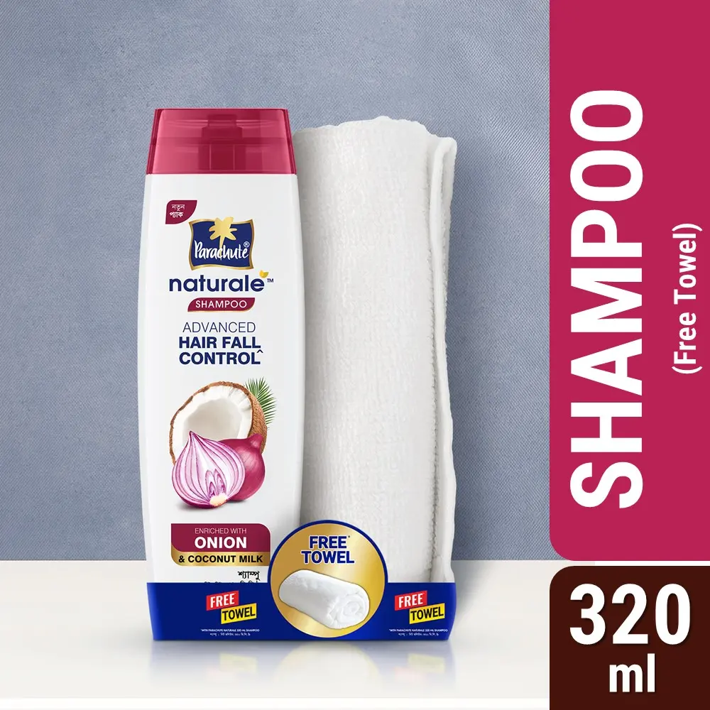 Parachute Naturale Shampoo Onion Advanced Hair Fall Control (Towel free)