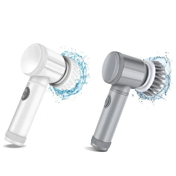 Electric Spin Scrubber, Electric Cleaning Brush 5-in-1 Handheld Kitchen Cleaner Cordless Spin Scrubber, Power Scrubber Bathroom