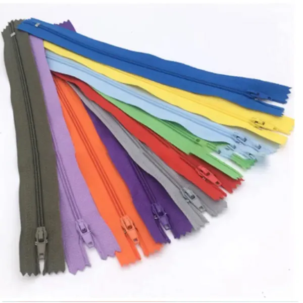 100Pcs Closed End Nylon Coil Zippers Closed Tail Placket Zipper Closed Tail Pocket Placket Zipper Tailor Sewing Craft ( 30cm)