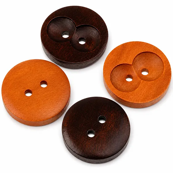 3x 20pcs Vintage Wooden Buttons for Sewing Coat Clothing Decoration 20mm