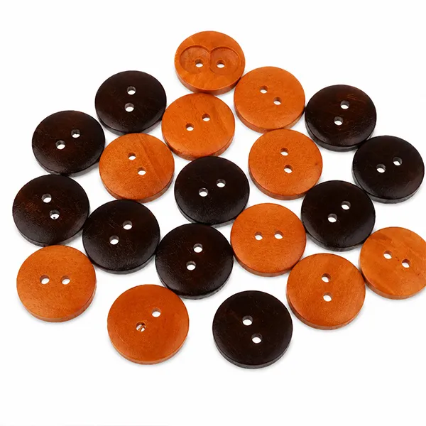 3x 20pcs Vintage Wooden Buttons for Sewing Coat Clothing Decoration 20mm