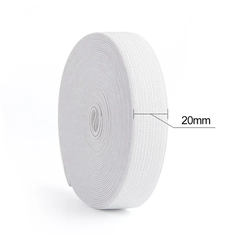 White Sewing Elastic Band 40M 3/4 Inch Knit Elastic Spool Heavy Stretch High Elasticity Strap Material for Sewing Crafts Easy to Use